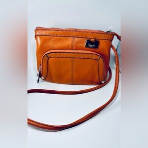 Tignanello Women's Orange Leather Crossbody Bag